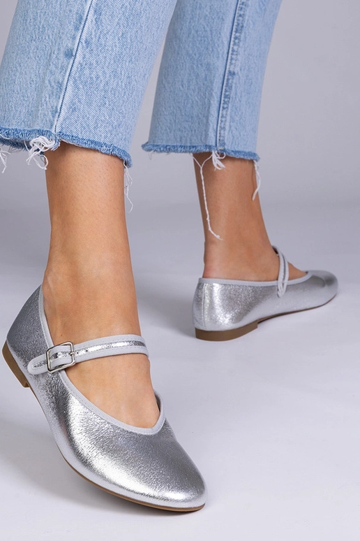 Ballerine argento da donna con...