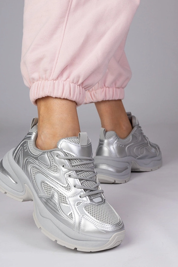 Scarpe sportive argento con... 2