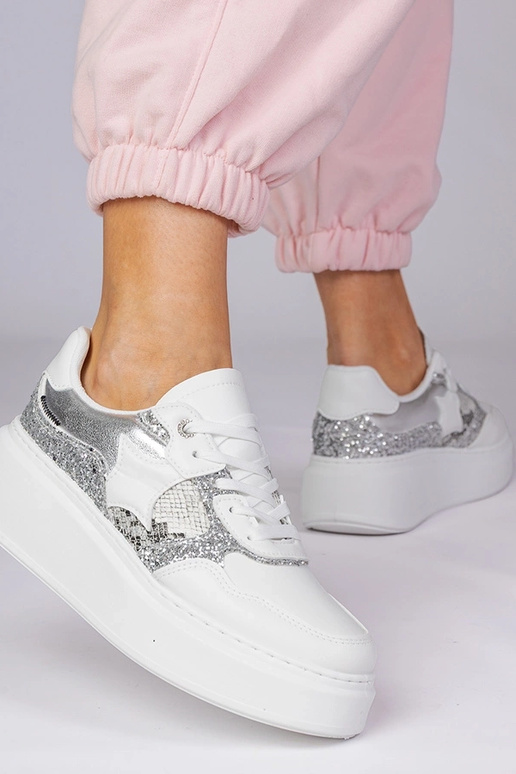 Scarpe sportive bianche con...