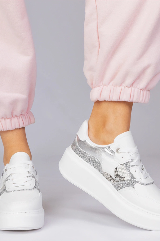 Scarpe sportive bianche con...