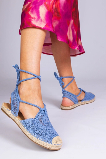 Sandali blu espadrillas con...