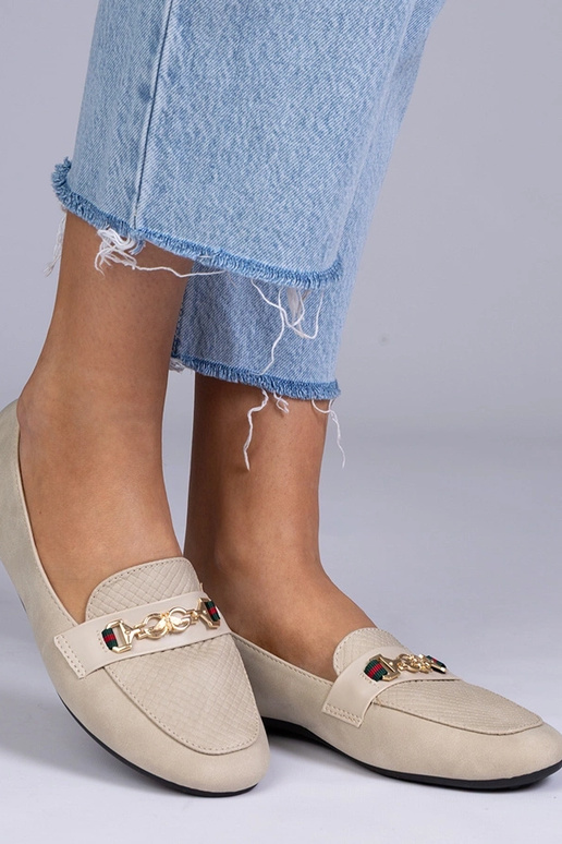 Mocassini color sabbia opachi con...