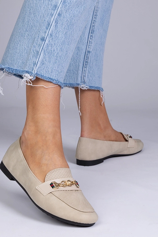 Mocassini color sabbia opachi con...