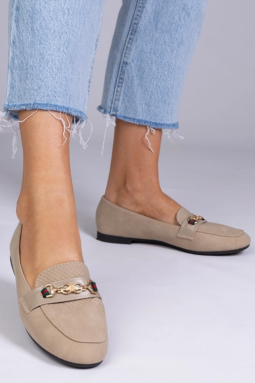 Mocassini marroni opachi con...