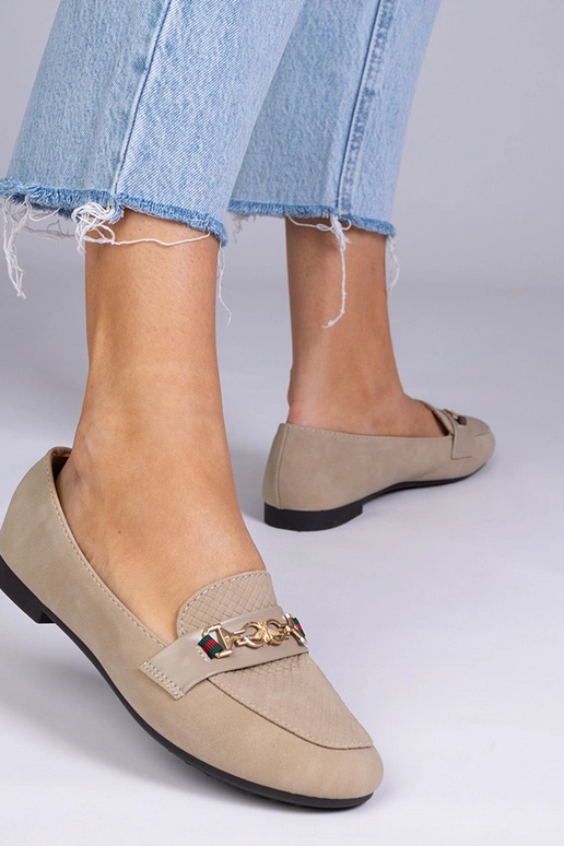 Mocassini marroni opachi con...