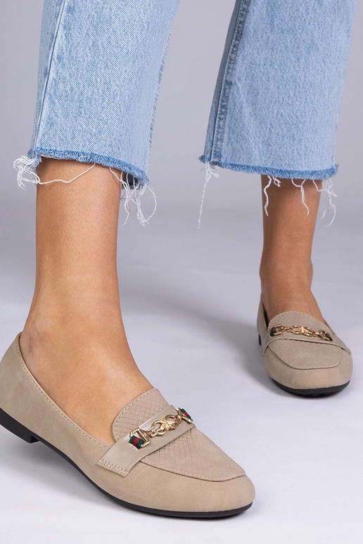 Mocassini marroni opachi con...