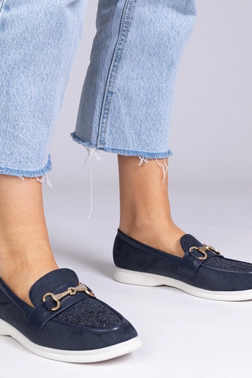 Mocassini blu scuro in...