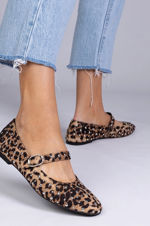 Ballerine con motivo pantera, borchie...