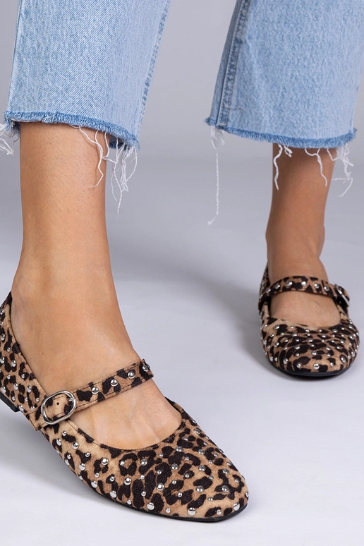 Ballerine con motivo pantera, borchie...