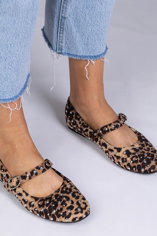 Ballerine con motivo pantera, borchie...
