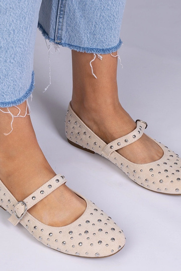 Ballerine color sabbia con...