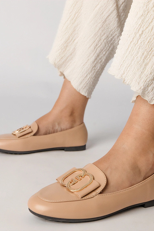 Mocassini cremosi da donna con...