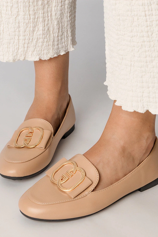 Mocassini cremosi da donna con...