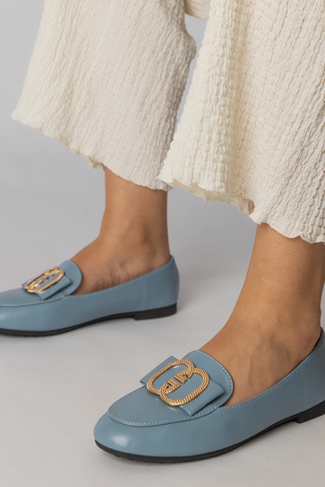 Mocassini blu da donna con...