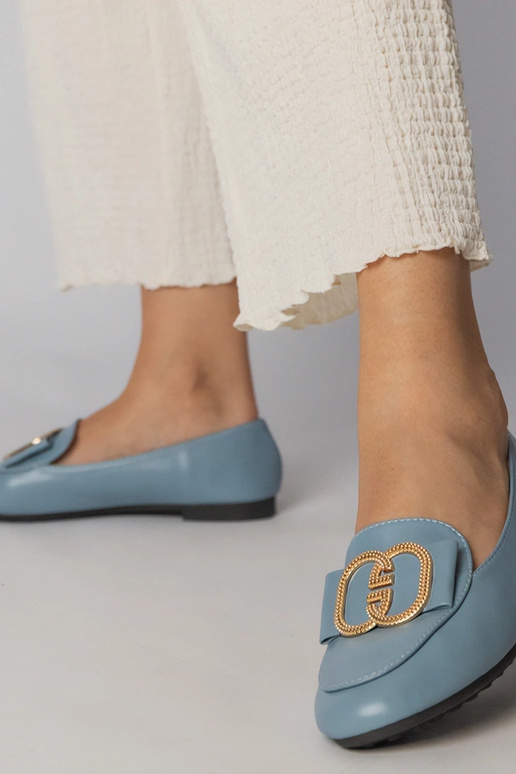 Mocassini blu da donna con...