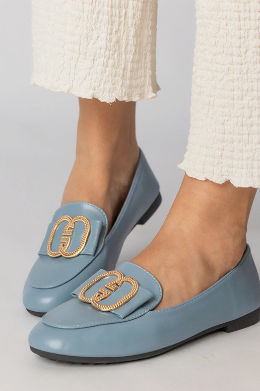 Mocassini blu da donna con...