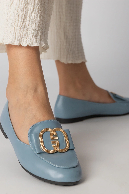 Mocassini blu da donna con...