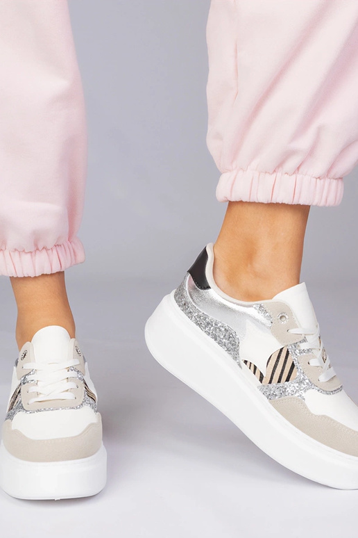 Scarpe sportive sabbia con paillettes...