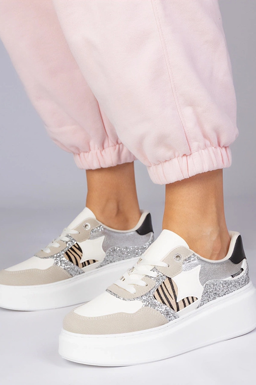 Scarpe sportive sabbia con paillettes...