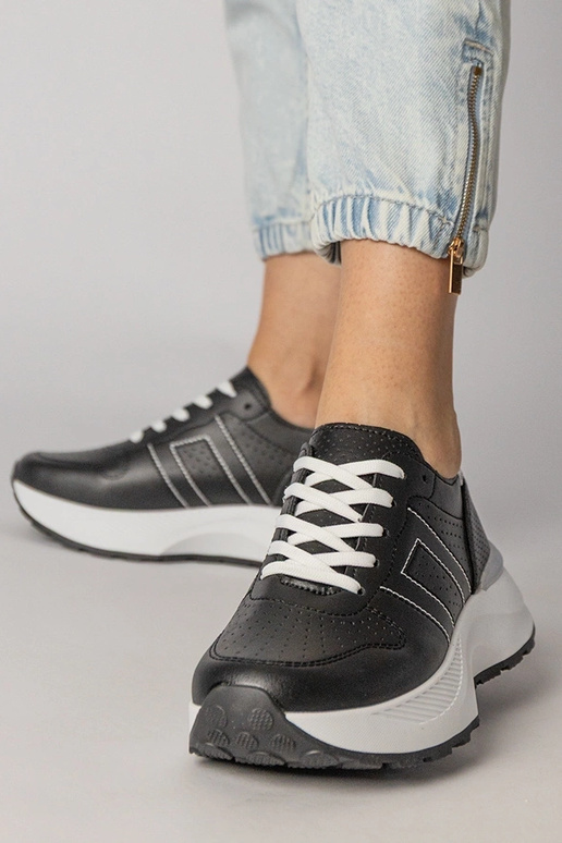 Scarpe sportive nere con inserto...