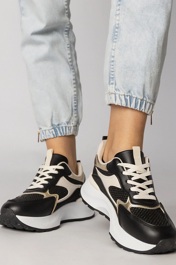 Scarpe sportive nere con inserti a intreccio, „Berlisa" 2