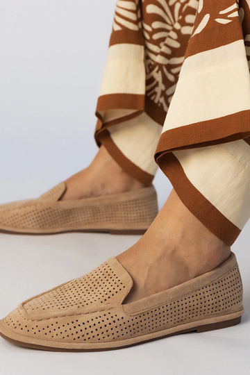 Mocassini color sabbia in...