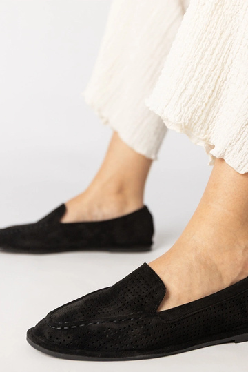 Mocassini traforati neri in...