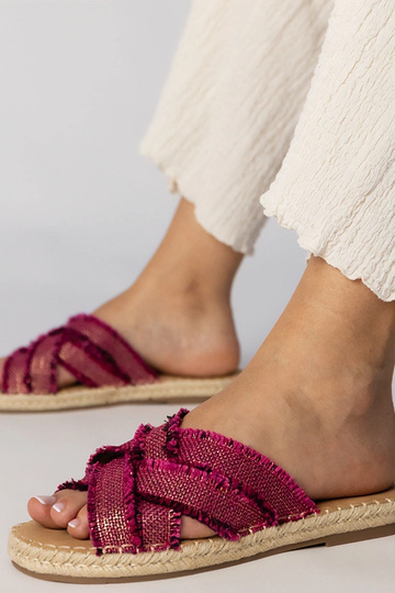 Ciabatte tipo espadrillas rosa, "Berunda"