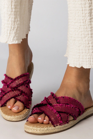 Ciabatte tipo espadrillas rosa, "Berunda" 2