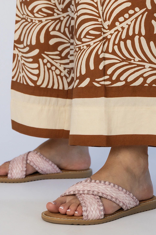 Ciabatte intrecciate rosa da donna,...