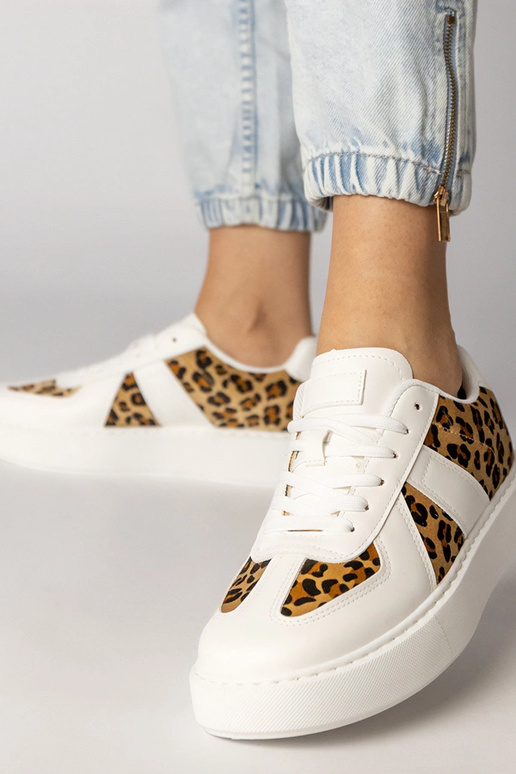 Scarpe sportive da donna bianche con...