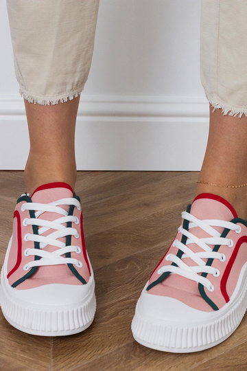 Scarpe rosa con plateau per...