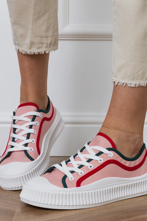 Scarpe rosa con plateau per donna,...