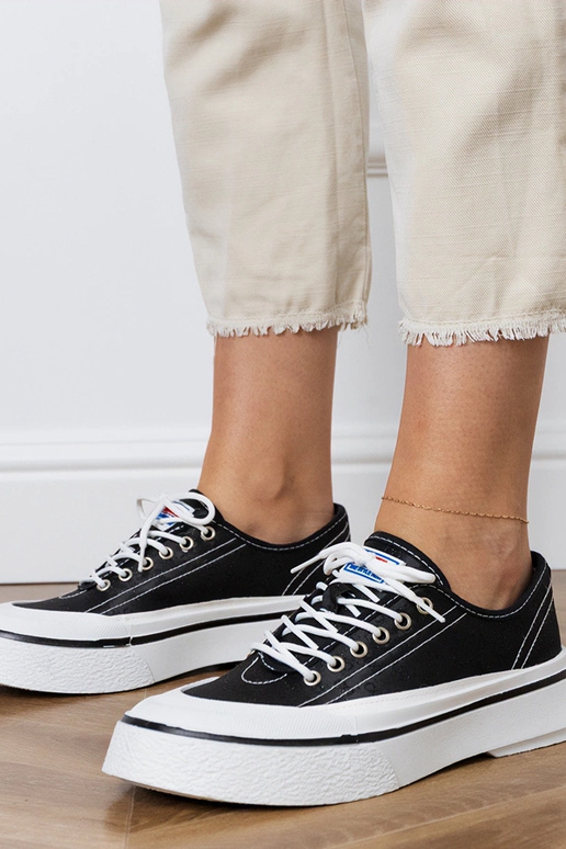 Scarpe nere con plateau per donna,...