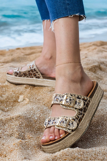 Espadrillas lucide con motivo leopardato e fibbie Induri