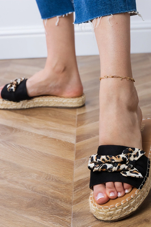 Espadrillas nere con fiocco Kartis
