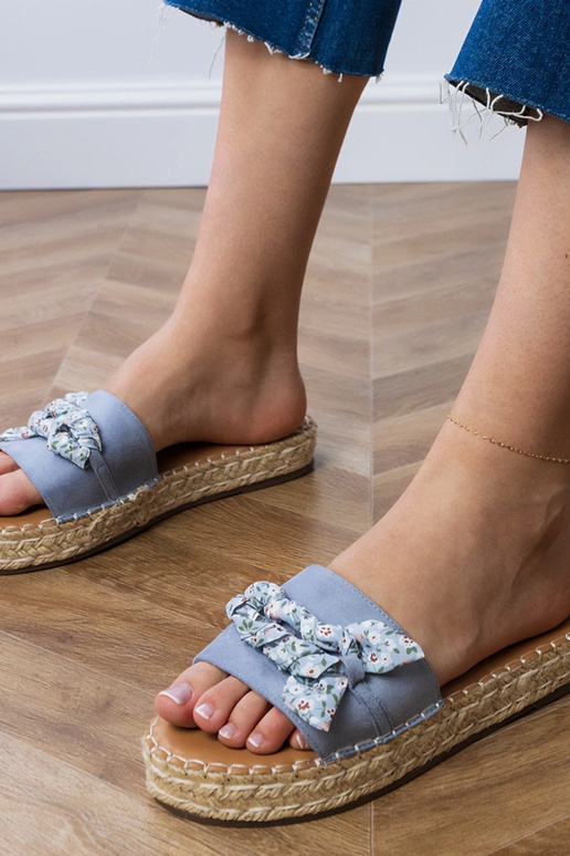 Espadrillas blu con fiocco Kartis