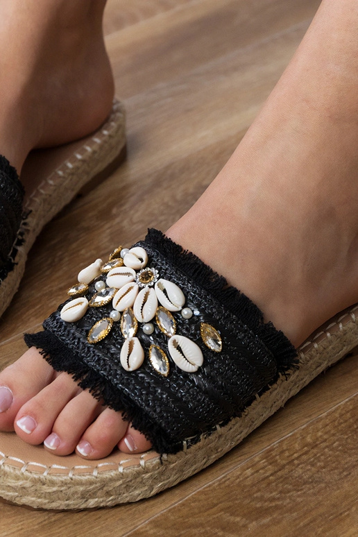 Pantofole nere tipo espadrillas con...