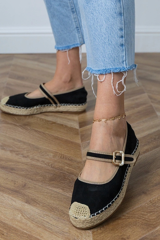 Espadrillas nere con fibbia...