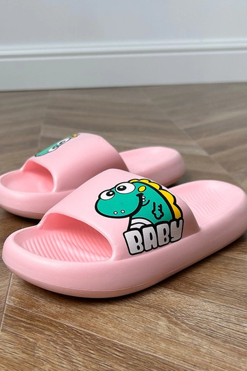 Ciabatte rosa per bambini con stampe Milos 2