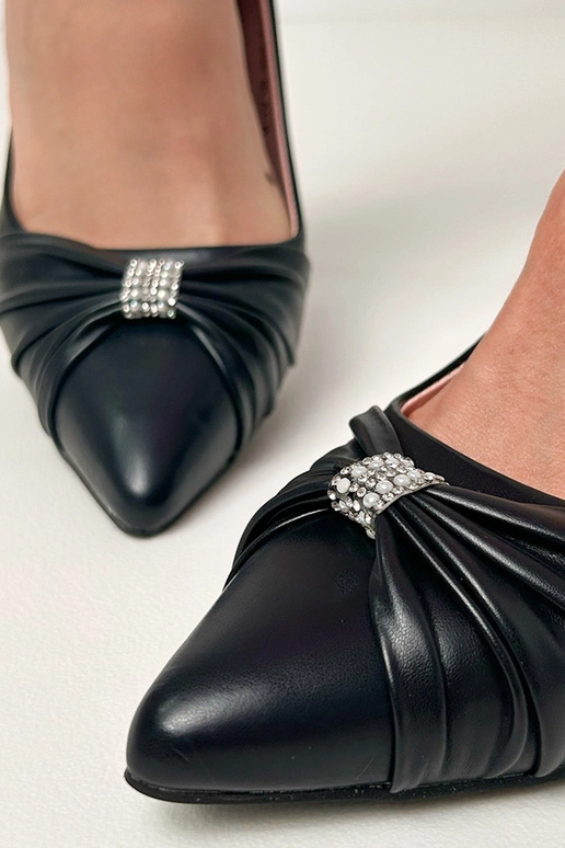 Sandali classici neri con tacco a...