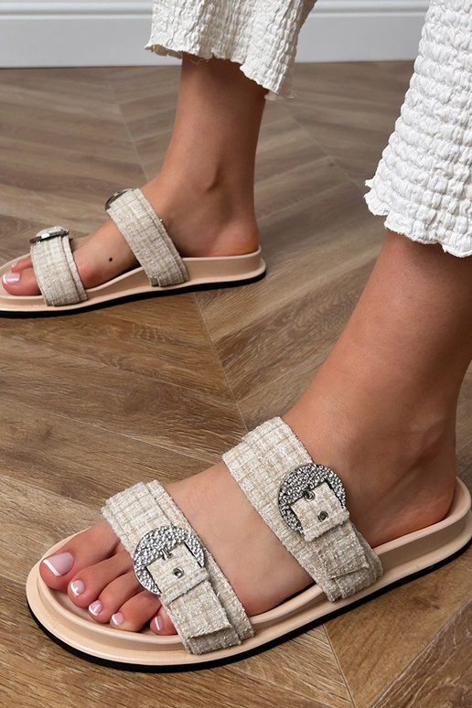 Infradito color sabbia con cinturini...