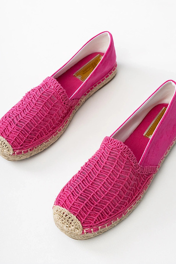 Espadrillas rosa traforate sulla piattaforma Plevis 2