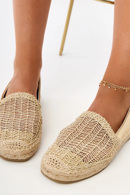 Plevis espadrillas traforate dorate...