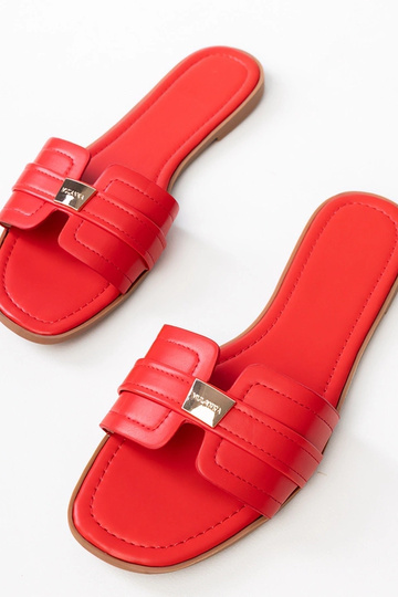 Infradito rosse da donna con decorazione sul cinturino Lawenda 2