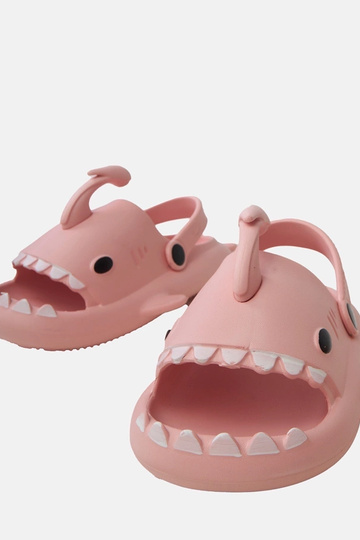 Ciabatte rosa per bambini con motivi di squalo Tossi 2