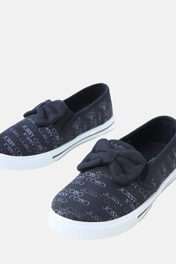 Scarpe sportive per bambini nere con fiocchetto Missi