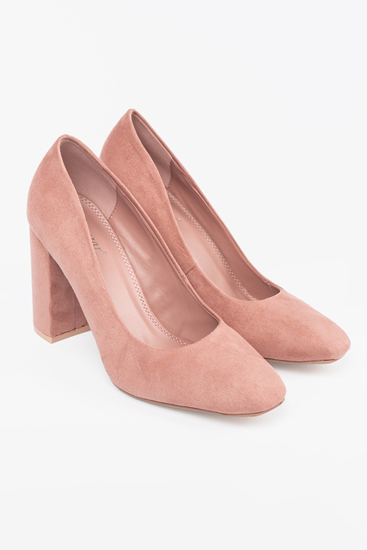 Scarpe con tacco in camoscio grigio