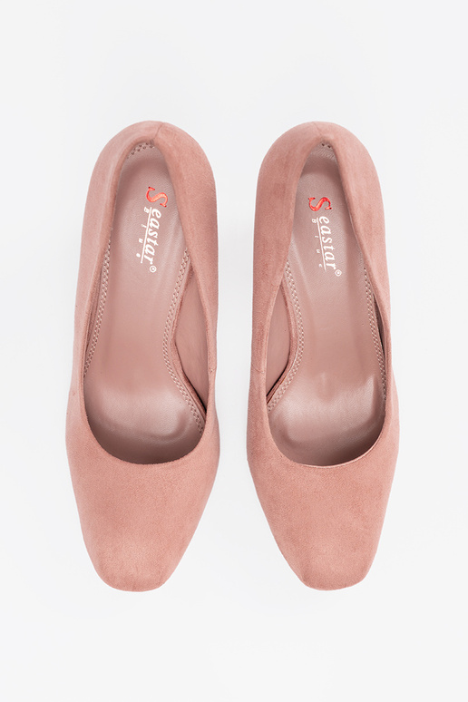 Scarpe con tacco in camoscio grigio