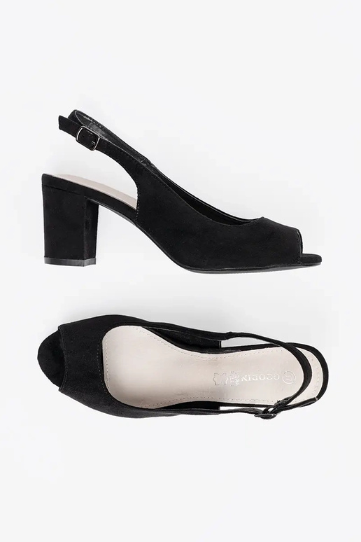 Sandali in suede con tacco